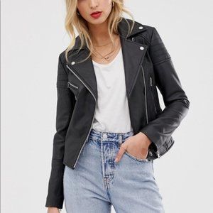 Barney's Originals Leather Moto Jacket